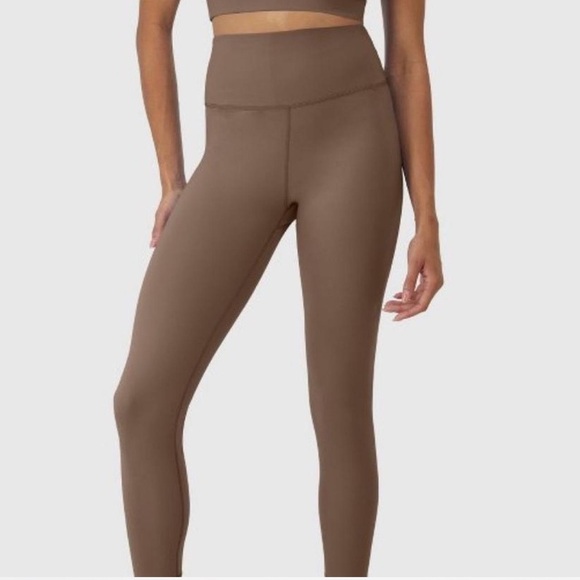 All In Motion Women's Everyday Soft Ultra High Rise Leggings Taupe Dark Brown S - Picture 8 of 8
